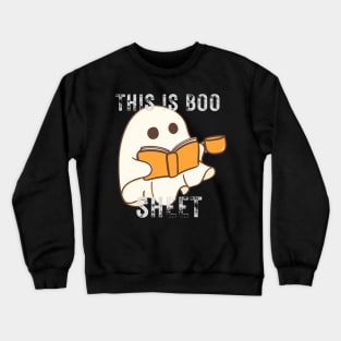 This Is Boo Sheet Ghost Retro Halloween Costume Crewneck Sweatshirt